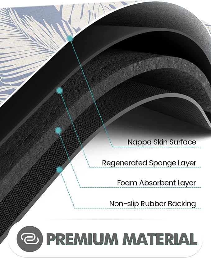 LUMI Ultra Thin Bath Mat, Non-Slip Rubber Super Absorbent Ultra-Thin Bathroom Rugs, Under Doors, Quick Dry Bathroom Floor Mats, Ideal for Shower, Tub and Sink, 17"x30", Feather