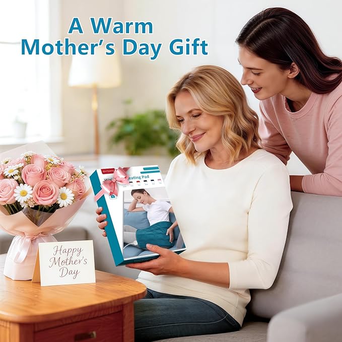 Comfytemp Weighted Heating Pad for Back & Period, FSA Eligible Electric Heat Pad, Birthday Gifts for Women Men Mom Dad & Mother Day Gift, 2.2 lb HSA Neck Shoulder Heated Pad, 2H Auto-Off, 12x24