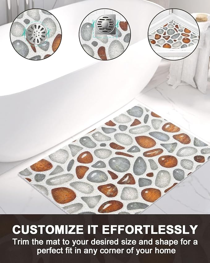 Shower Mat Non Slip: Anti Slip Shower Mats for Inside Shower, Soft PVC Loofah Shower Floor Mat, Extra Large Bath Mat for Shower, Tub, Bathroom, Floor, Kitchen, Home, Pool, Hotel, Quick Drying