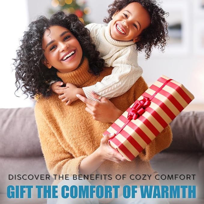 Mothers Day Gifts for Mom Her, Weighted Neck & Shoulder Heating Pad for Pain Relief | Father’s Day Gift for Dad Husband from Daughter Son Wife | 6 Heat Settings, 2H Auto‑Off | Home & Office Use