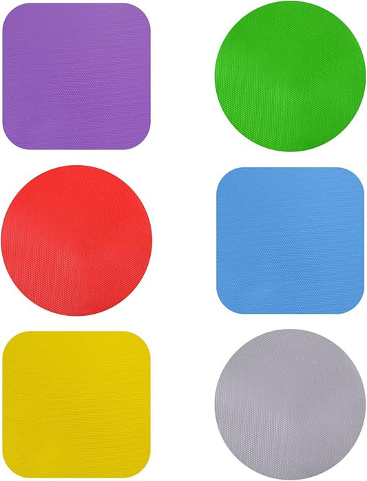 6 Pack Rubber Jar Opener, 3.7 Inch Round Silicone Jar Opener Gripper for Seniors with Arthritis Weak Hands, Non Slip Jars Lid Openers Kitchen Lid Cap Gripper Pads Multi-function Coasters