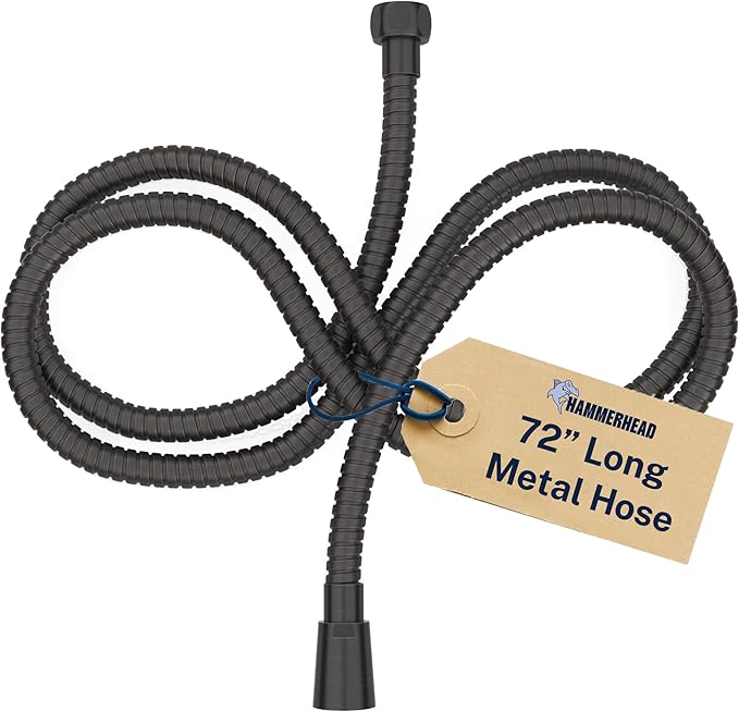 HammerHead Showers Solid Metal Shower Hose Attachment for Showerhead, Extra-Long 72-Inch Universal Replacement Hose for Hand held Shower, Oil Rubbed Bronze