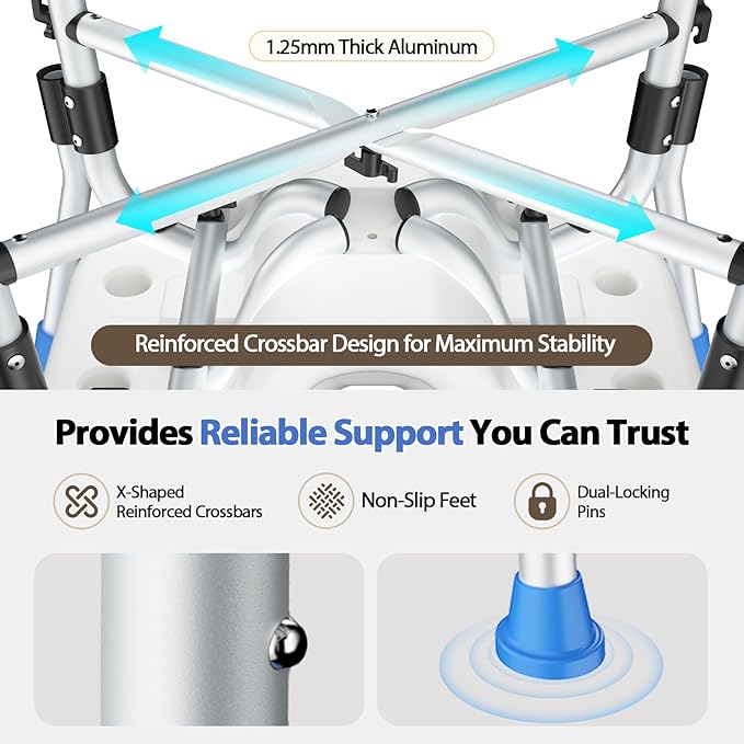 Heavy Duty Shower Chair for Inside Shower FSA/HSA Eligible, 500LBS Shower Chair with Arms & Back, Padded Bath Seat with U-Shaped Cutout, Anti-Slip Adjustable Bath Stool for Seniors, Handicap, Pregnant