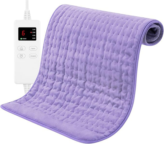NBKLS Heating Pad for Back, Large Heating Pads for Body Muscle Pain Cramps Relief, 6 Heat Settings Machine Washable Electric Heating Pad, Birthday Christmas Gifts for Women Mom