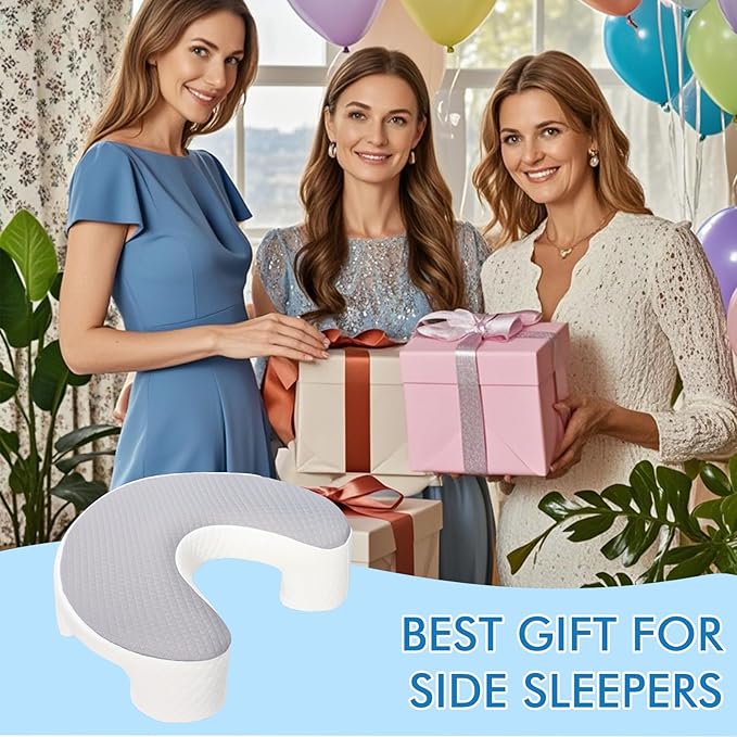 Side Sleeper Pillow for Adults, Ergonomic Memory Foam Pillow with Arm Hole for Neck, Rotator Cuff & Shoulder Pain Relief, Knee Pillow Between Legs, Shoulder Pillow Ideal for Left & Right Side Sleeper