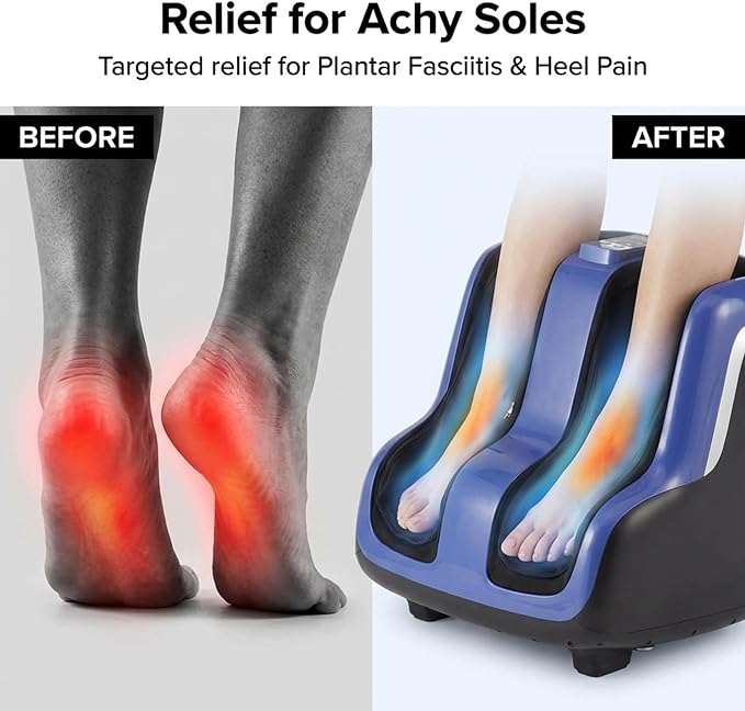 Human Touch SOL+ Foot and Calf Massager with Heat & Vibration – HSA Approved – Patented Figure-Eight CirQlation Technology for Plantar Fasciitis, Swelling, & Poor Circulation – Deep Tissue kneading