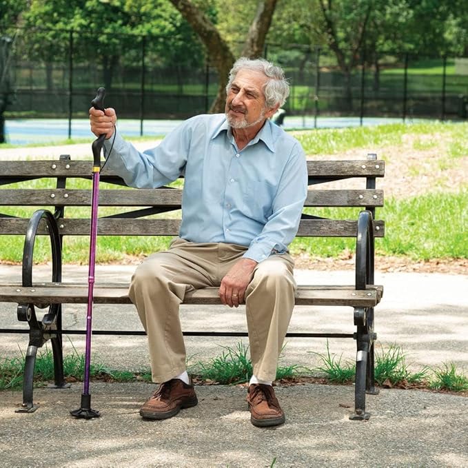 Walking Cane for Men and Women - Special Balancing Stick With 10 Adjustable Heights - Self Standing, Folding, Portable, Collapsible, and Comfortable