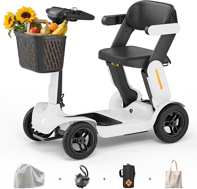 Mobility Scooter for Adult, 25 Miles Endurance Lightweight Mobility Scooter, Folding Mobility Scooters for Adult, Powered Mobility Scooter All Terrain Motorized Scooter Collapsible