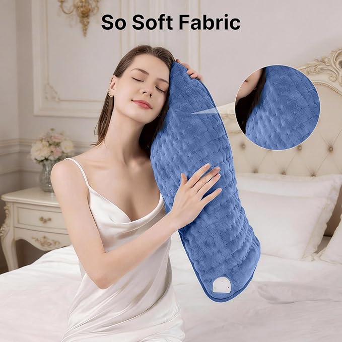 Blue Heating Pad Perfect Christmas, Mothers Day & Birthday Gifts for Women, Mom, Grandma, Soothing Electric Heat Wrap, Cozy Stocking Stuffer & White Elephant Gift