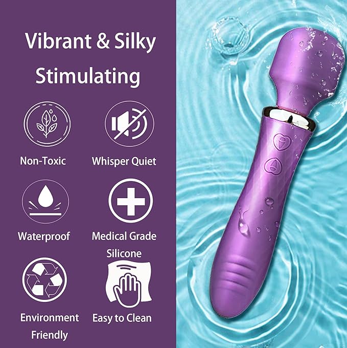 Handheld Back Massager, Electric Full Body Massager, (Purple)