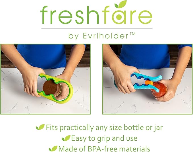 Evriholder Easi-Twist 2pk, Easy Grip Jar Openers, Pack of 2, Colors May Vary