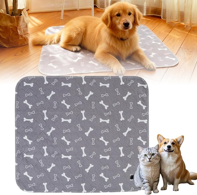 Puppy Pee Pads for Dogs,Upgraded Reusable Puppy Pads with Pheromones,Washable Pet Pads for Dogs & Cats,Durable Leak-Proof & Anti-Slip Pet Training Pads for Home & Travel (M:28" × 32")