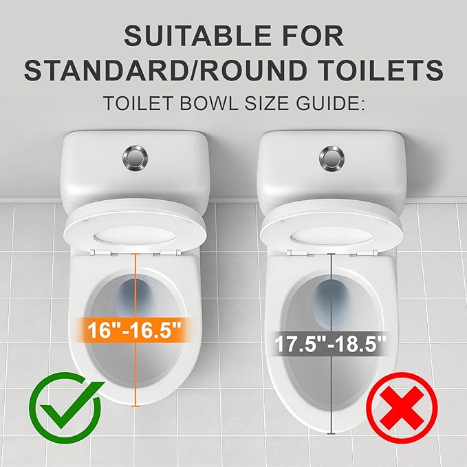 Raised Toilet Seat with Handles, Toilet Seat Riser for Seniors with Adjustable Height & Width, Cozy Padded, 300lb Capacity, Handicap Toilet Seat for Elderly