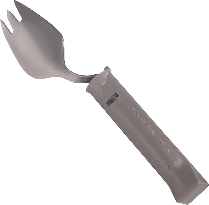 Rehabilitation Advantage Swivel Spork Utensil Set of 4, Angled Eating Utensils with Rotating Head for Easy Gripping, Mealtime Support for Daily Living and Independence