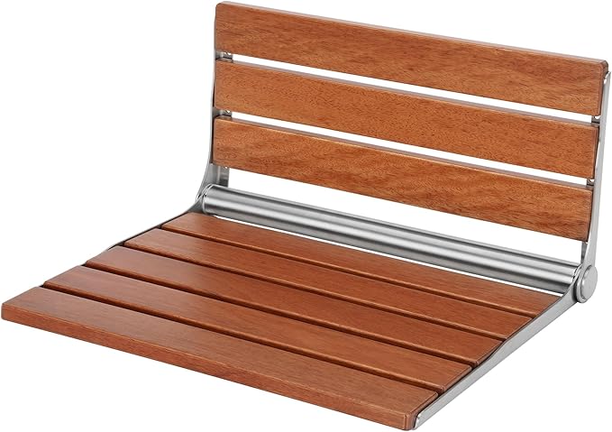 20 Inchs Foldable Shower Seat Wall Mounted, Folding Shower Bench for Small Shower Spaces, 400lbs Max Load for Inside Shower