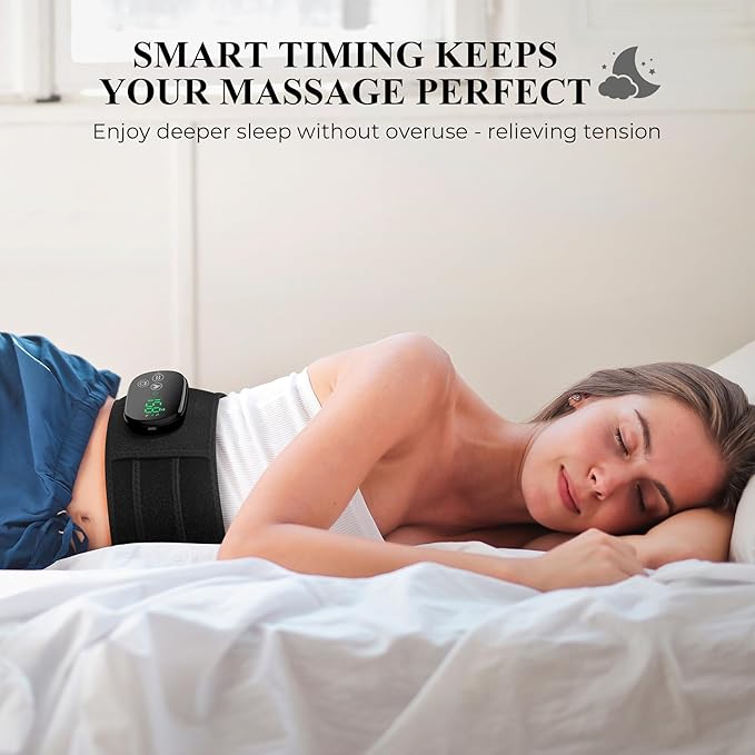 Heating Pad with Massager for Back Comfort, Cordless Lower Back Massager with 6 Heat Levels, Portable Vibrating Heated Belt for Lumbar/Abdominal- Gifts for Women, Men, Mom & Dad