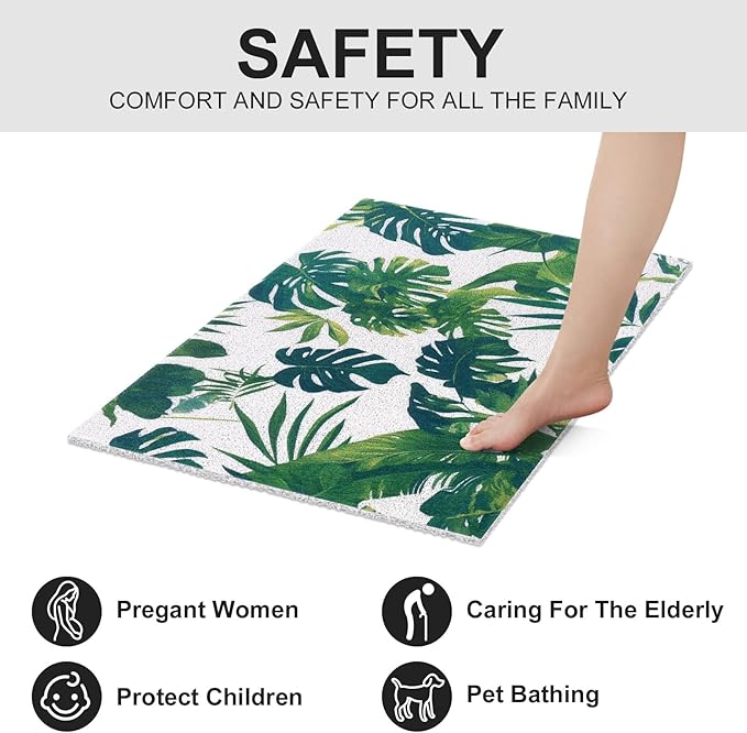 Extra Large Shower Mat: 24 X 36 Inch Stylish Shower Mats for Inside Shower - Soft PVC Loofah Trimmable Non Slip Shower Mat for Elderly, Quick Drying