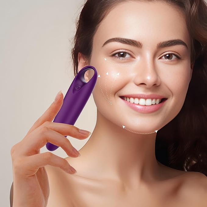 Portable Handheld Electric Back Massager - Mini Waterproof&Rechargeable Handheld Deep Tissue Neck (Violet)