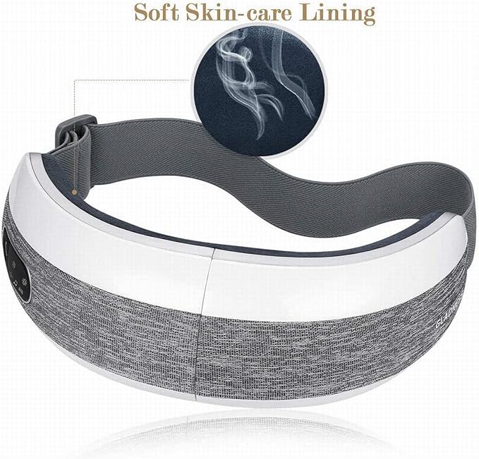Fronnor Eye Massager with Heat for Relief,Heated Eye Mask with Music Eye Care Device for Eye Strain,Great Gift Idea