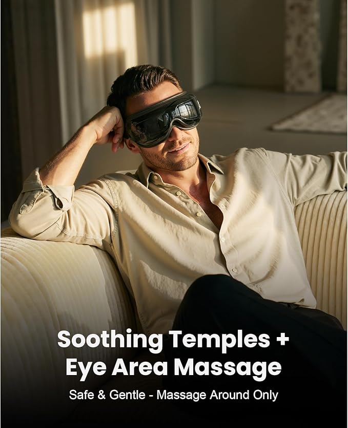 BOB AND BRAD Eye Massager with Heat FSA Eligible HSA, EyeOasis 2 Plus Eye Mask with Remote Control, Electric Headache Massager for Migraines & Dry Eye Relief, Mothers Day Birthday Gifts for Women Men