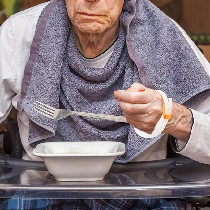 Elderly Adaptive Fork Non-Slip Handle for Hand and Disabilities Comfortable Grip Eating Utensil for Seniors and Disabled Adults Easy to Clean and Reliable