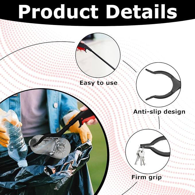 2 Pcs 30cm Grabber Reacher Tool,Grabbers for Seniors,Reacher Grabber Pickup Tool Mobility Aid Reaching Assist Tool for Trash Pick Up, Nabber, Litter Picker, Arm Extension Portable Grabber Tool