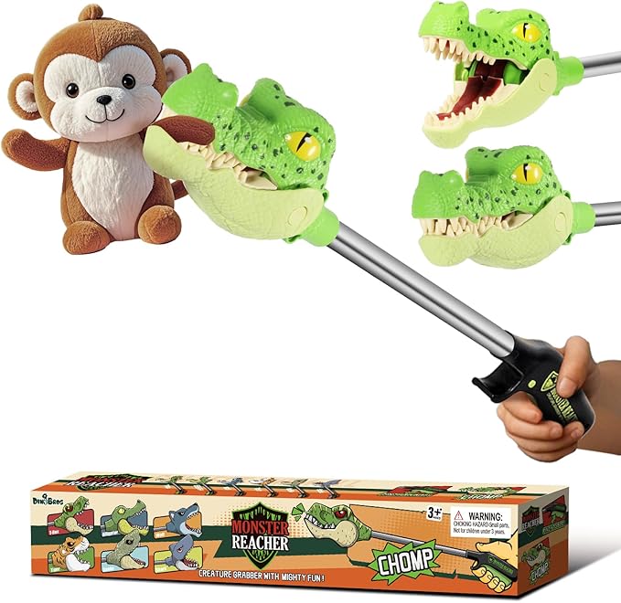 DINOBROS Alligator Pincher Toys for Age 3 Animal Grabber Toy Claw Crocodile Snapper Chomper Robot Hand Monster Reacher