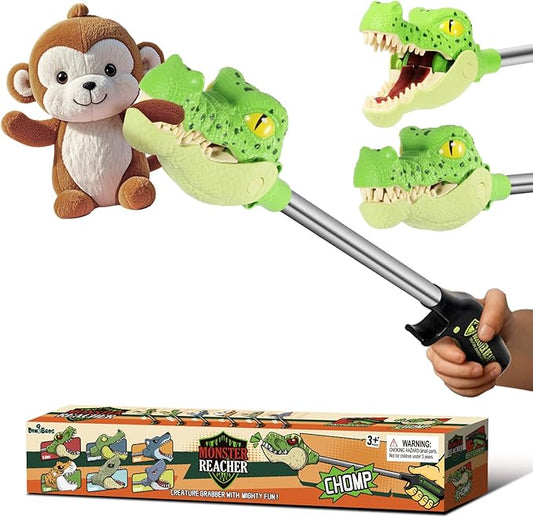 DINOBROS Alligator Pincher Toys for Age 3 Animal Grabber Toy Claw Crocodile Snapper Chomper Robot Hand Monster Reacher