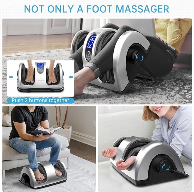 TISSCARE Shiatsu Foot Massager with Heat: FSA HSA Eligible Foot Massager for Neuropathy, Plantar Fasciitis and Pain Relief-Massage Feet/Leg/Calf/Ankle at Home/Office, Gifts for Women and Men