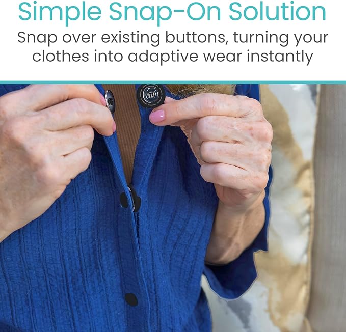 Vive Button Assist Tool (10 Pack) - Magnetic Button Helper for Elderly - Assistive Devices for Disability, Arthritis - Shirt Buttoner Hook, Clothing Adaptive Equipment for Seniors & Stroke Assistance
