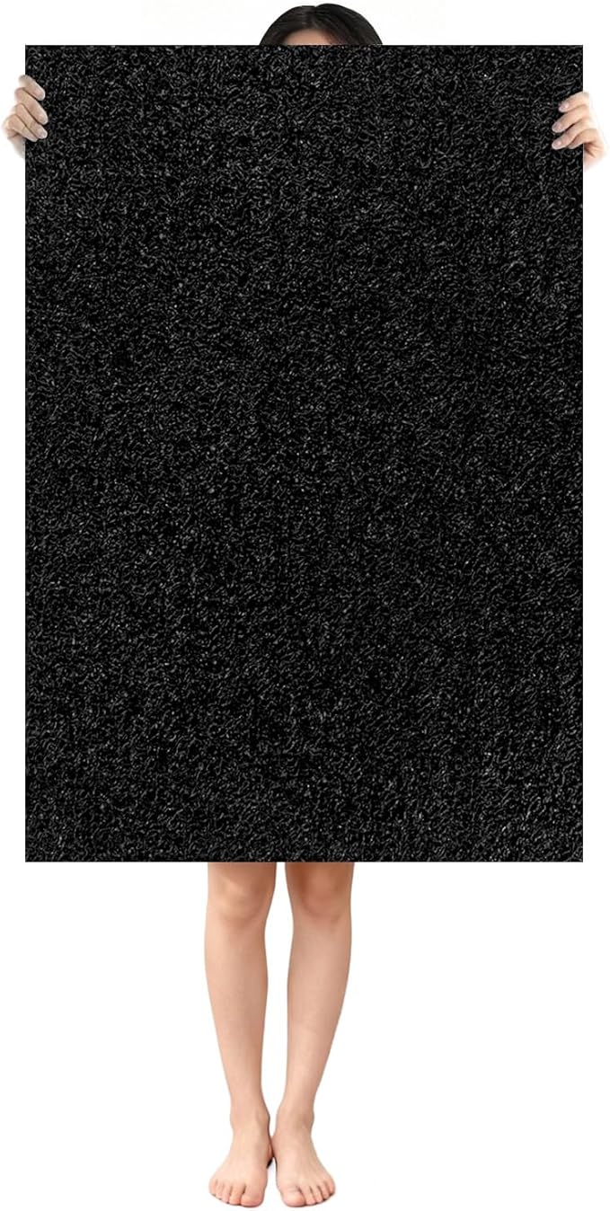 Shower Mat Non Slip: 35.4 x 23.6 Inch Extra Large Shower Mats for Inside Shower with Drain Hole - Soft PVC Loofah Anti Slip Shower Stall Mat for Walk-in Shower and Bathroom, Quick Drying
