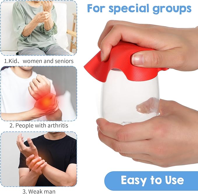 6 Pack Rubber Jar Opener, 3.7 Inch Round Silicone Jar Opener Gripper for Seniors with Arthritis Weak Hands, Non Slip Jars Lid Openers Kitchen Lid Cap Gripper Pads Multi-function Coasters