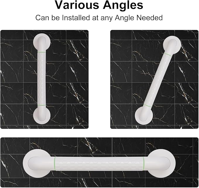 supregear Grab Bars for Bathtubs and Showers - Anti Slip Heavy Duty Shower Safety Handle - White Stainless Steel Support Rail for Bathtub Toilet Kitchen Stairway Elderly Children & Disability, 21.7 in