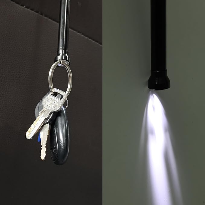 Claw grabber pickup tool，24.4 in Claw Grabber Tool with LED Light grabbing tool claw grabber pickup tool for Litter Pick Home Sink Drain and Metal small items (Black)