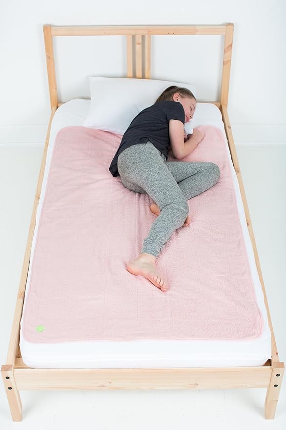 PeapodMats Bedwetting & Incontinence Waterproof Bed Mat - Reusable Underpad. Secure Placement & Breathable. Washable. Enviro Friendly 3x5 (Peach/Pink) Mattress Protector & Pee Pad for Kids & Adults