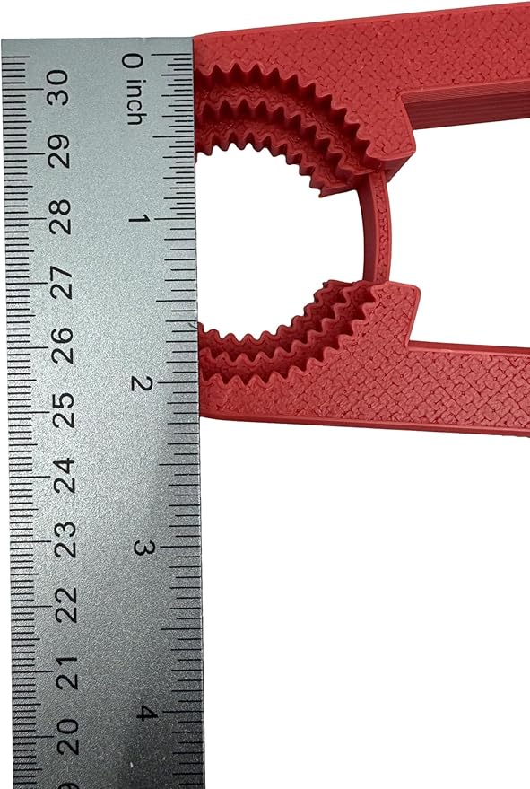 Intulon V7 Water Bottle Opener for Seniors Ergonomic Design Weak Hands Arthritis Friendly Twist Cap Remover Kitchen Gadget Handy Lightweight Utensil (Red)