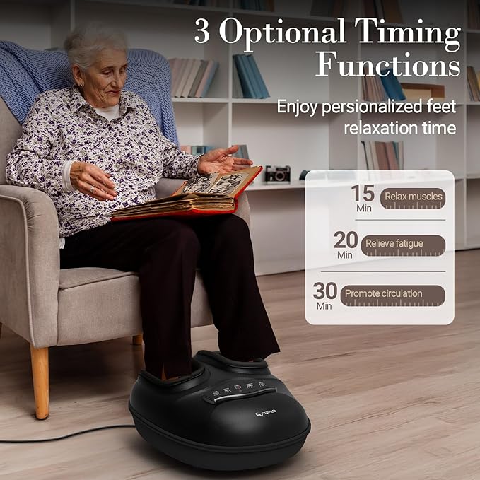 Smart Foot Massager with Heat for Neuropathy and Pain Relief - [2026 New Version], FSA Eligible HSA, Deep Kneading Foot Massager for Plantar Fasciitis, APP Mobile Remote Control, Gifts for Women Men