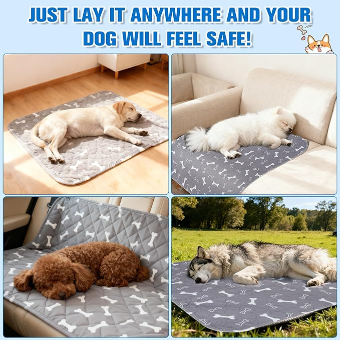 Puppy Pee Pads for Dogs,Upgraded Reusable Puppy Pads with Pheromones,Washable Pet Pads for Dogs & Cats,Durable Leak-Proof & Anti-Slip Pet Training Pads for Home & Travel (S:16" × 24")