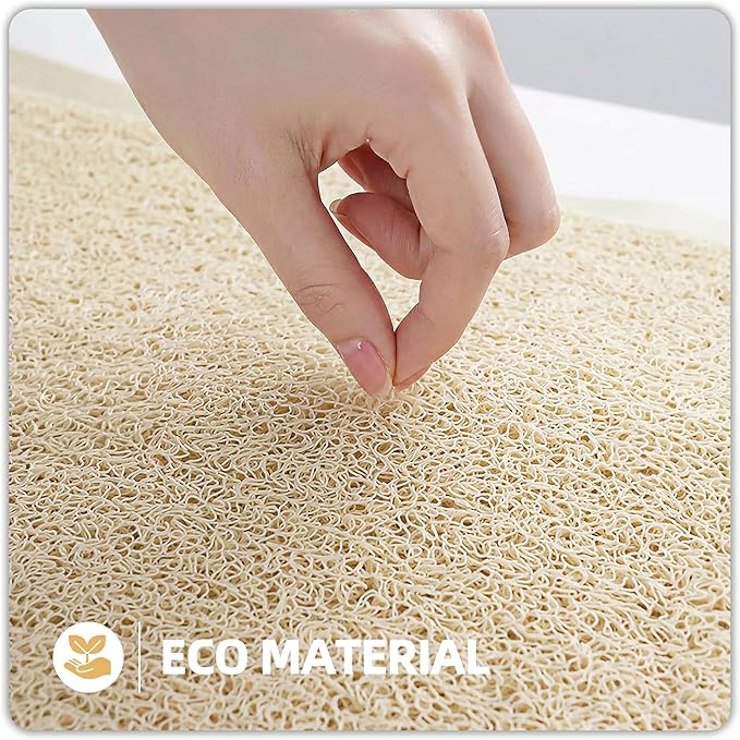 Upgraded Anti Slip Shower Mat for Inside Shower,Non Slip Bathtub Mat with Suction Cups,Shower Floor Mat，Scrubber Mats,Easy to Clean,Quick Dry,Easy Drainage,Loofah Bath Mat for Tub,Beige,16''x24''