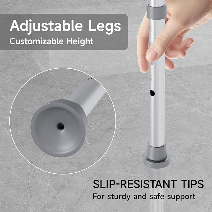 Bedside Commode, Toilet Seat Risers for Seniors, Raised Toilet Seat with Handles, Width and Height Adjustable Raised Toilet Seat with Handles for Elderly
