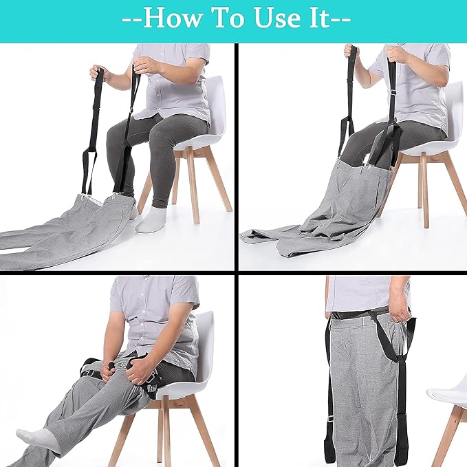 Fanwer 2nd Gen Metal Clip Dressing Aid for Pants, Pants Pull Up Assist,Dressing Stick for Elderly Alternative, Adjustable 26-41 Inches Belt Dressing Tool for Seniors, Pregnant Women and Disabled.