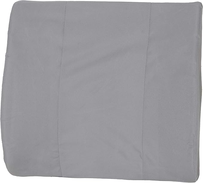 Essential Medical Supply Molded Lumbar Cushion with Elastic Positioning Strap in Grey