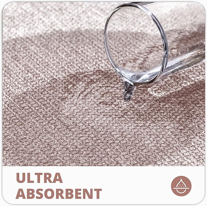 Bath Mat,Ultra Thin Bathroom Runner Rugs,Large Bath Mats for Bathroom,Quick Dry,Non-Slip,Machine Washable,Low Pile,Bath Rug,Shower Outside,Sink,Home Decor Accessories.Beige,1'5"x4'11"（17x59inch）