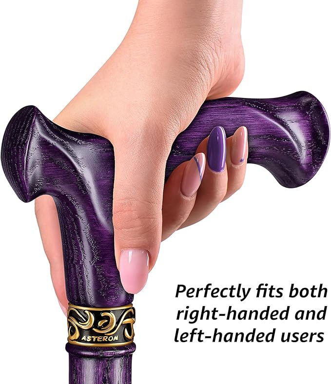 Asterom Handcrafted Canes for Men - Ergonomic, Stylish, Wooden Walking Cane for Men, Cool Walking Sticks for Seniors