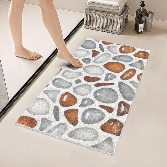 Bathtub Mat Non Slip: Anti Slip Shower Mat, Quick Drying Bath Tub Mats, Soft PVC Loofah Foot Massage Shower Floor Mat, Bath Mat for Shower, Tub, Bathroom, Floor, Kitchen, Pool, Hotel