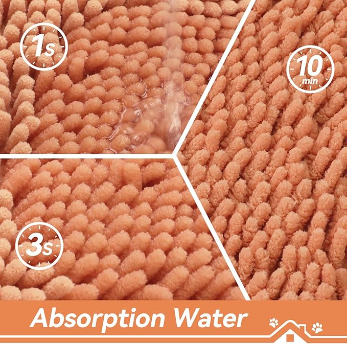 Bcoimo Super Absorbent Dog Door Mat, 48"*30" Anti Slip Mat for Muddy Paws, Pet Rugs for Dirty Paws Washable that Absorbs Moisture and Dirt, for Dog Cage and Pet Resting Carpet
