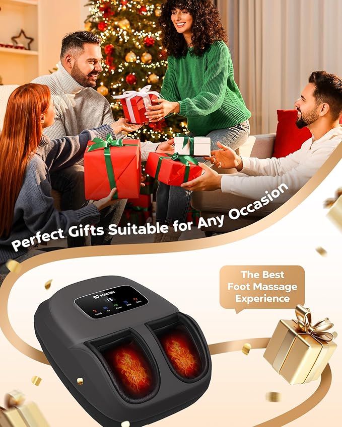 EaseZen Shiatsu Foot Massager with Heat & Remote, 2026 Upgraded Deep Kneading Foot Massager for Plantar Fasciitis, Neuropathy & Tired Feet, Fits Up to Size 14, Gifts for Mom