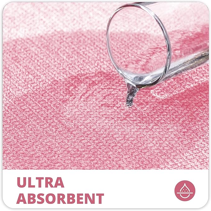 Bosap Bath Mat,Ultra Thin Bathroom Runner Rugs,Large Bath Mats for Bathroom,Quick Dry,Non-Slip,Machine Washable,Low Pile,Bath Rug,Shower Outside,Sink,Home Decor Accessories.Pink,3'x5'(36x60inch)