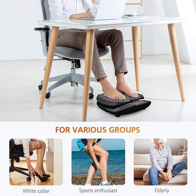 Snailax Foot Massager Machine with Heat,Remote Control, Adjustable Vibration Feet Massager Machine Increased Blood Circulation,Plantar Fasciitis, Stress, Gifts for Mom, Wife (Black)