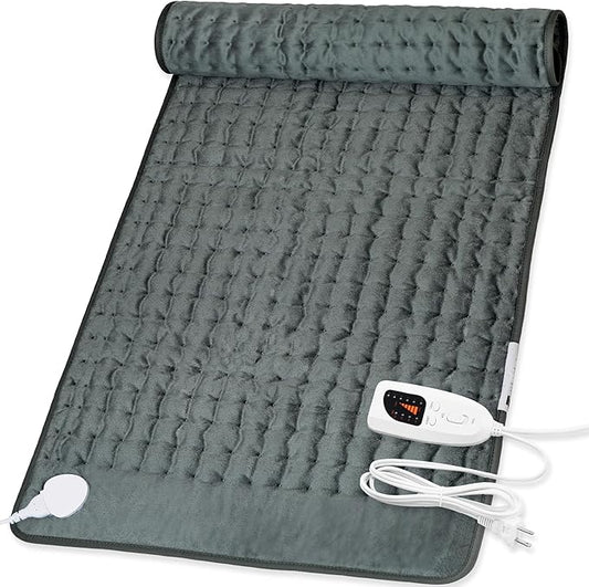Deepsoon Heating Pad,Electric Heating Pads for Back,Neck,Moist Heating Pad for Abdomen Shoulder Knee Legs,Dry/Moist Heat&Auto Shut Off,Mother's Day Birthday for Men and Women,Dark Gray,40x20 Inch